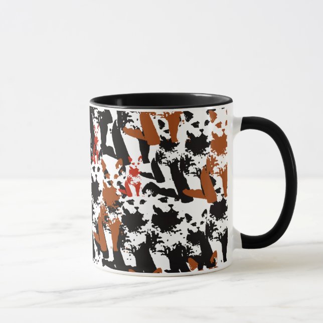 Taza meooow - patrón de gatos (Derecha)