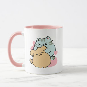 Taza Meow & Woof Perfect Together: Gato y perro delicio