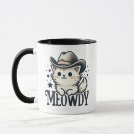 Taza Meowdy cowboy Gorra Cactus cat