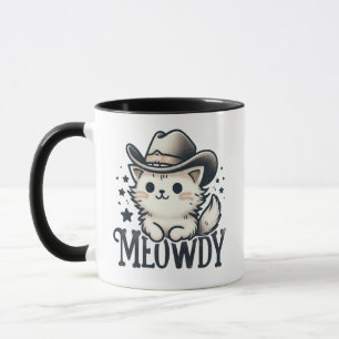 Taza Meowdy cowboy Gorra Cactus cat
