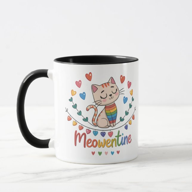 Taza Meowentine Mug & Cups Design para los amantes del  (Izquierda)