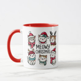 Taza Meowy Navidades Cats