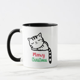 Taza Meowy Navidades Sleeping Kitty