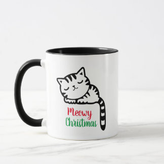 Taza Meowy Navidades Sleeping Kitty