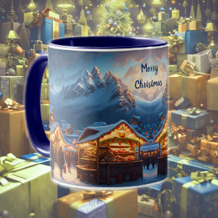 Taza Mercado de navidades en las montañas - personaliza