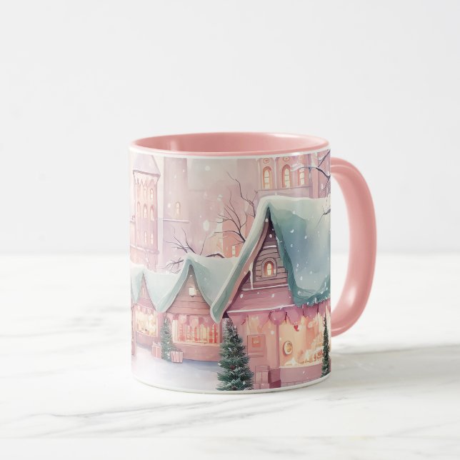 Taza Mercado de Navidades íntimos y rosados - Escena in (Anverso derecho)