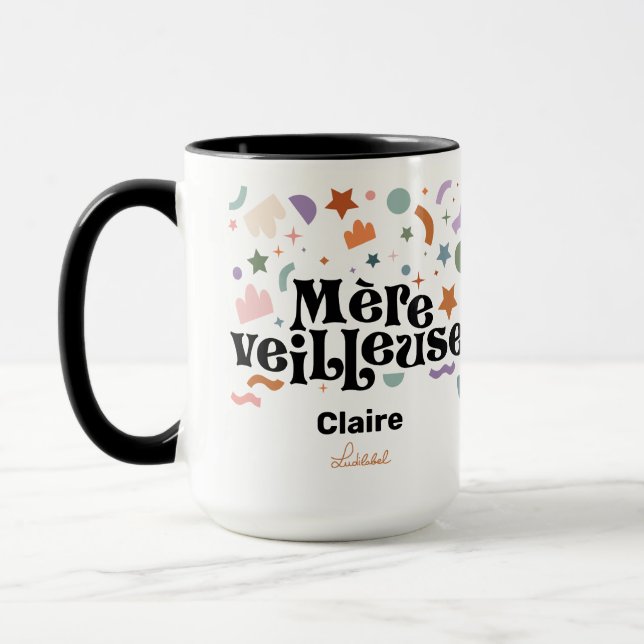 Taza Mère Veilleuse de café de dos tonos Mug (Izquierda)