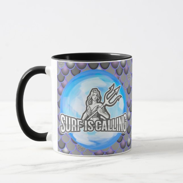 Taza Mermaid Cute Gray Mug (Izquierda)