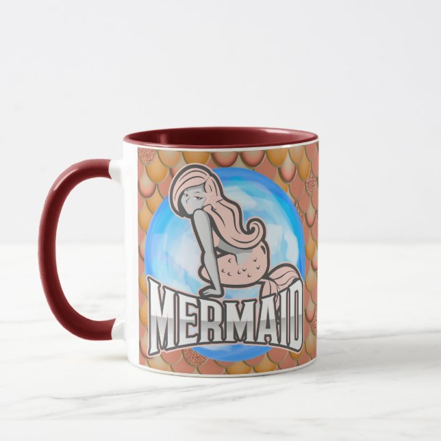 Taza Mermaid Cute PINK Mug (Izquierda)