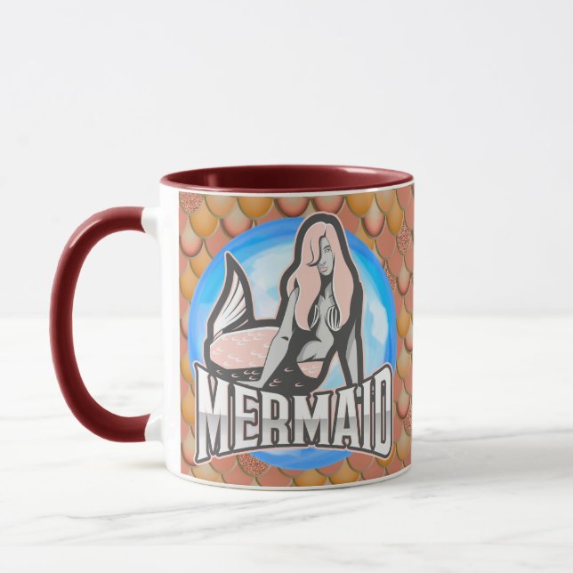Taza Mermaid Cute PINK Mug (Izquierda)