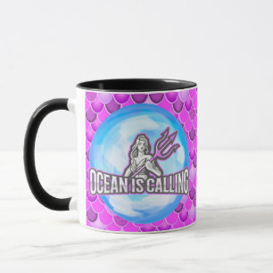 Taza Mermaid Cute Purple Mug