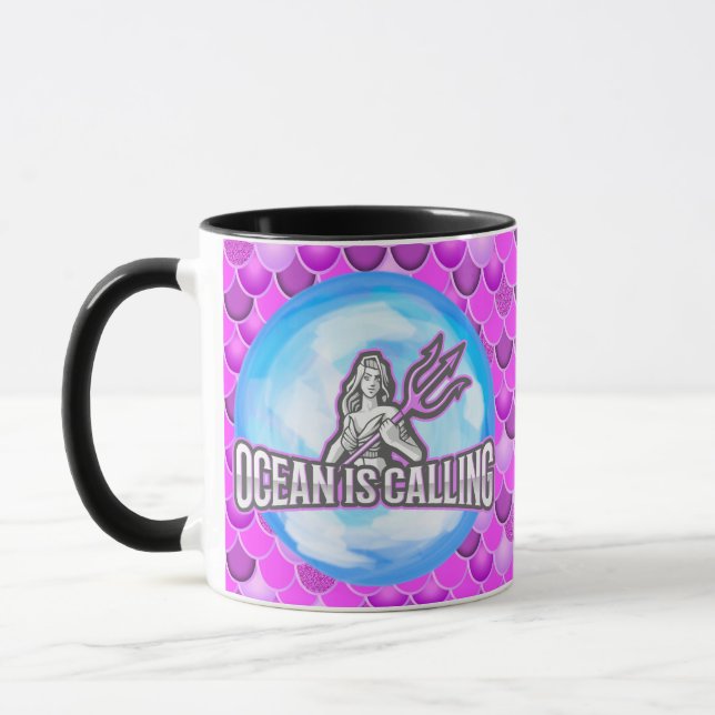 Taza Mermaid Cute Purple Mug (Izquierda)