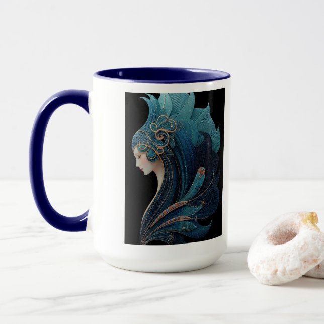TAZA MERMAID NOIR #2 (Con donut)