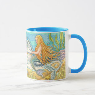 Taza Mermaid Y Sea Stallion Merhorse Fantasy Mug