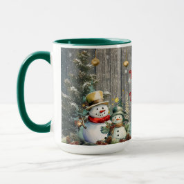 Taza Merry and Bright Snowman Mug