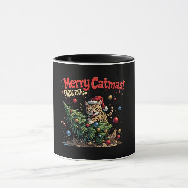 Taza Merry Catmas – Chaos Edition (Centro)