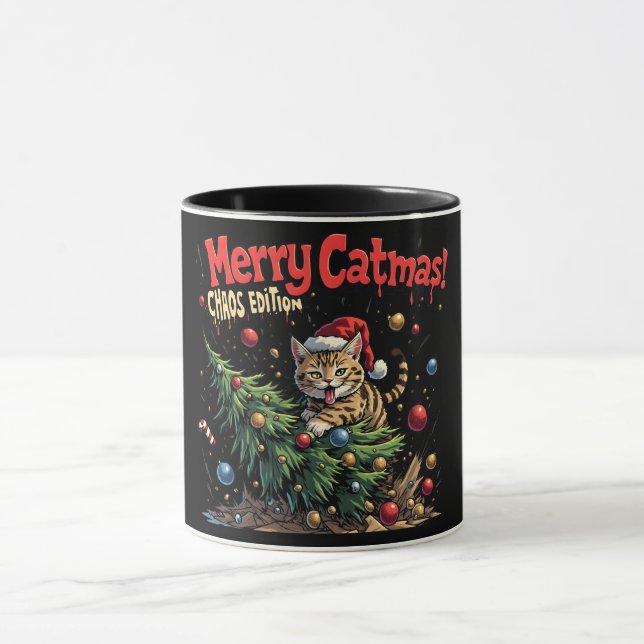 Taza Merry Catmas – Chaos Edition (Centro)