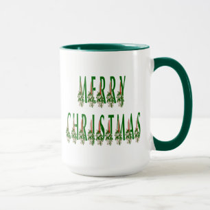 Taza Merry Christmas Candle Font