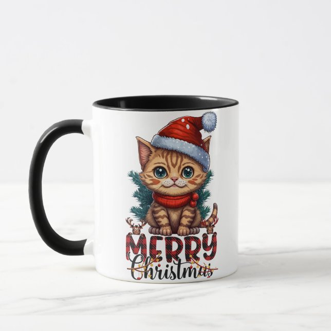 Taza Merry Christmas Cat 2025 (Izquierda)