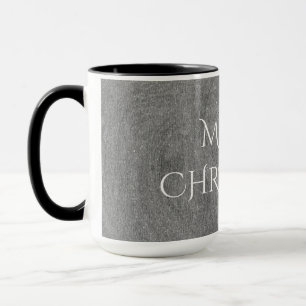 Taza Merry Christmas Chalkboard Typography Black White