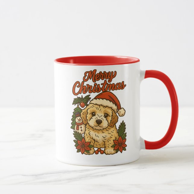 Taza Merry Christmas Cockapoo Mug (Derecha)
