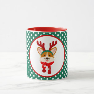 Taza Merry Christmas Corgi Dog Mug