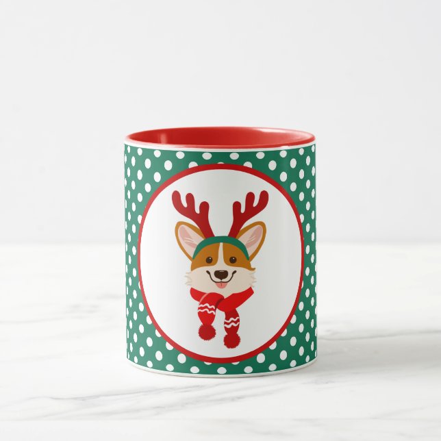 Taza Merry Christmas Corgi Dog Mug (Centro)