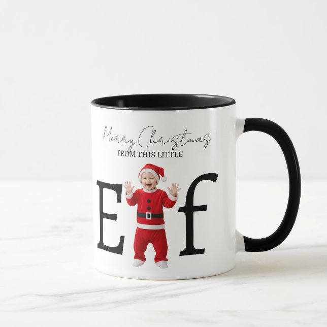 Taza Merry Christmas Little Elf Baby Christmas Gift (Derecha)