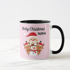 Taza Merry Christmas nana gift Mug