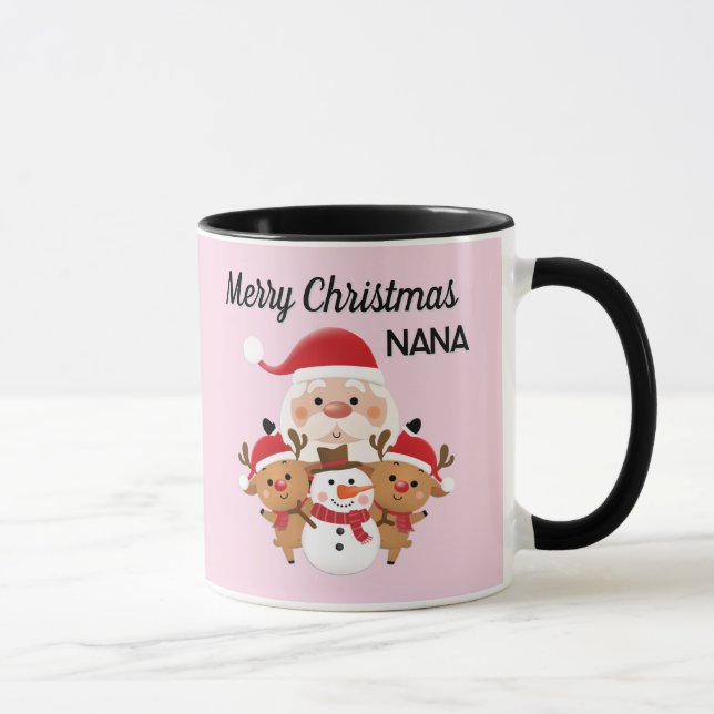 Taza Merry Christmas nana gift Mug (Derecha)