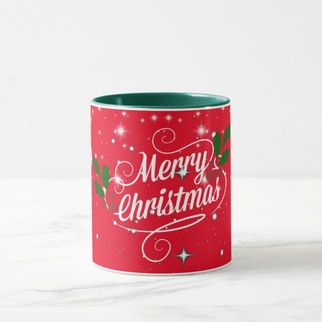 Taza Merry Christmas ornamental design (Centro)