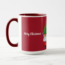 Taza Merry Christmas Poodle Red Coffee Mug