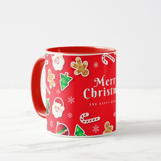 Taza Merry Christmas Santa Christmas  Mug (Anverso izquierdo)