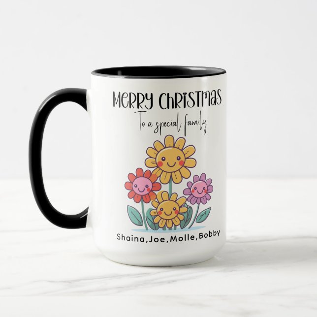 Taza Merry Christmas to a Special Family cute (Izquierda)