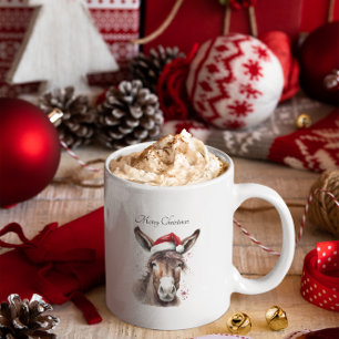 Taza Merry Little Navidades Donkey, personalizado