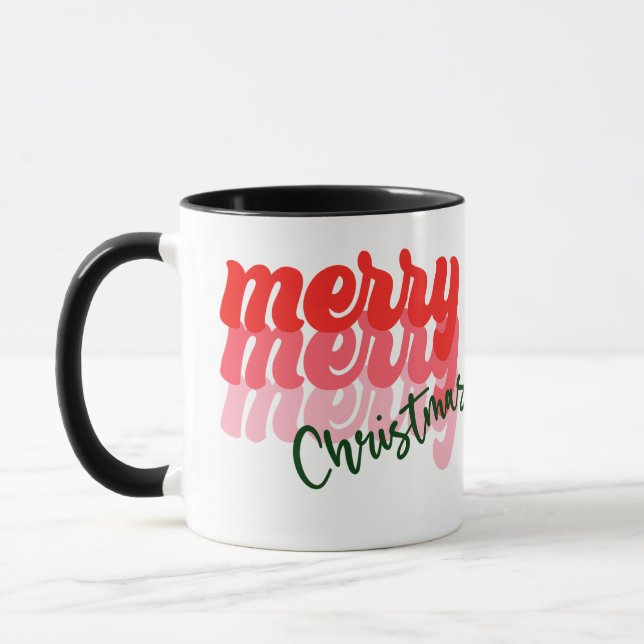 Taza Merry Merry Merry Christmas Gift, Christmas Gift (Izquierda)