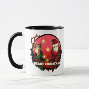 TAZA MERRY NAVIDAD SANTA CLAUS SNOWMAN DEER LOKI THOR