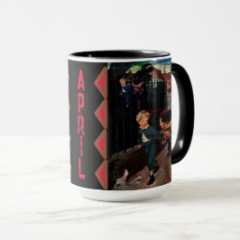 Taza Mes de Abril Jesse Wilcox Smith Boy y Chica