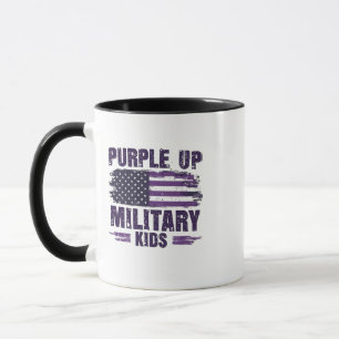 Taza Mes de concientización de niños militares morados