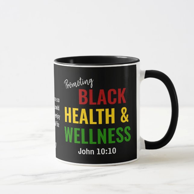 Taza Mes de historia negra Salud y Bienestar Cristiano (Derecha)