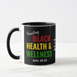 Taza Mes de historia negra Salud y Bienestar Cristiano