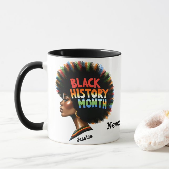 Taza Mes de la historia negra: café Mug (Con donut)