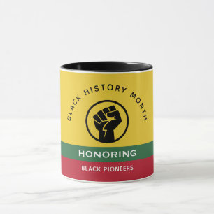 Taza Mes de la Historia Negra Texto Curvo Afroamericano