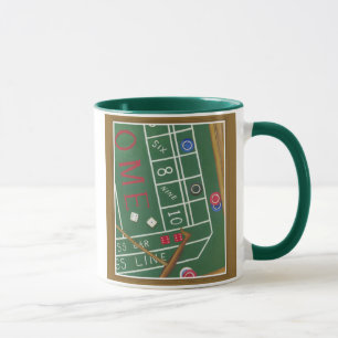 Taza Mesa de Craps de Casino con Chips y Dice