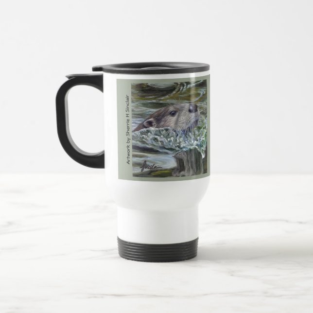 Taza metalizado del viaje de la nutria (Izquierda)