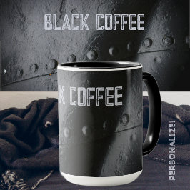Taza metalizado negro minimalista