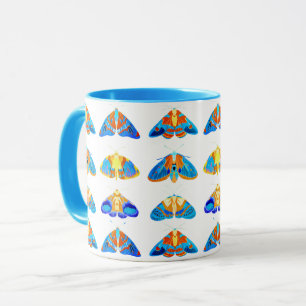 Taza Metas en azul oscuro, Naranja y turquesa