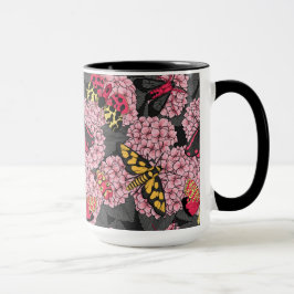 Taza Metas en hidrangea rosa
