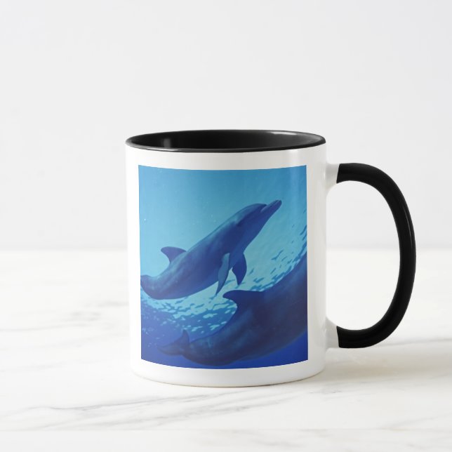Taza México, Cozumel. Delfín mular, Tursiops (Derecha)