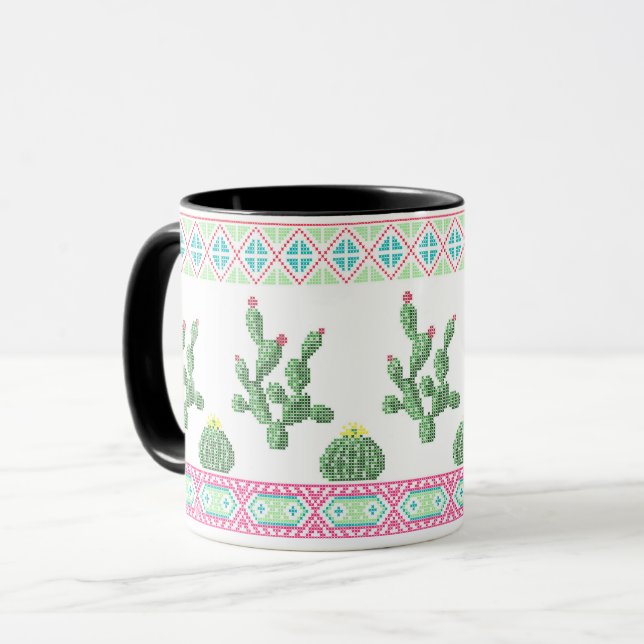 Taza méxico de costura cruzada (Anverso izquierdo)
